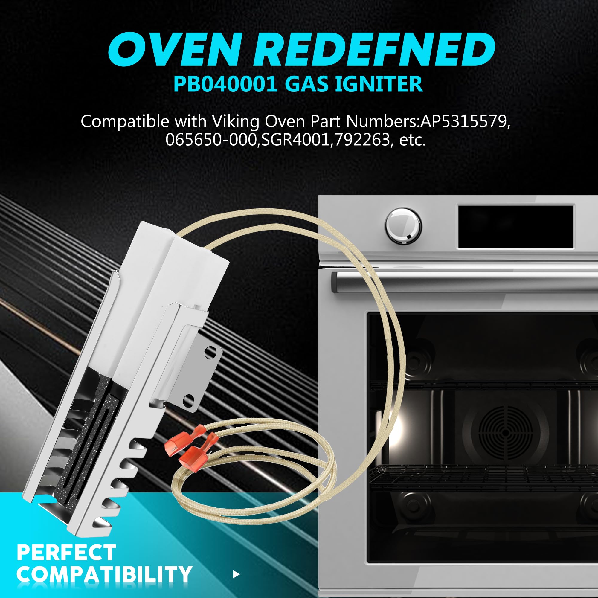 (2 PCS) PB040001 Viking Ignitor - Gas Range Oven Igniter for Viking Ranges - Image 4