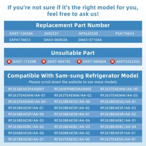 DA97-12650A, DA63-06963A, DA63-07104A (Right Side) Refrigerator Door Shelf Bin Basket Compatible With Sam-sung Refrigerator RF260, RF261, RF263beaesr Door Shelves - By Fetechmate