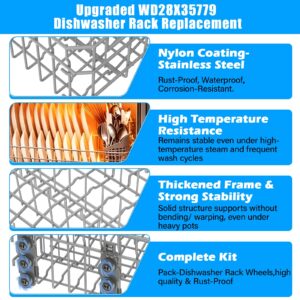 Updated WD28X35779 WD28X30219 Upper Rack for GEDishwasher Rack Replacement