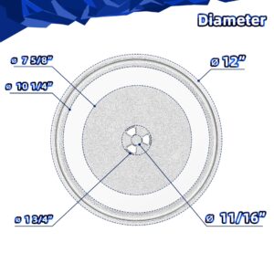12” Whirlpool Microwave Glass Plate W11367904 Compatible with 12” KitchenAid microwave plate W11291538 Microwave Parts for Over the Range Microwave WML55011HS07 WMH31017HZ08 UMV1160CB3