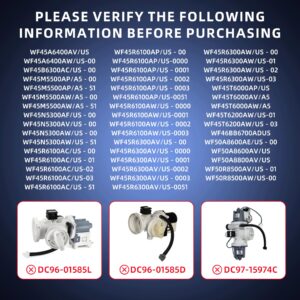 DC97-20621C DC97-20621A OEM Drain Pump Assembly Compatible with Samsung Washer WF45R6300AV/US WF45R6100AC/US WF45R6100AP/US WF45R6100AW/US WF45R6300AW/US WF46BB6700AD/US WF45T6200AW/US WF45M5500AP/A5
