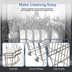 【2026 UPGRADED】DD82-01384A Dishwasher Lower Rack Replacement Parts Fit for Samsung Dishwaher DW80R2031US, DW80R2031UG, DW80N3030US, DW80N3030UB, DW80N3030UW, DW80M2020US, DW80CG4021SR, DW80CG4051SR