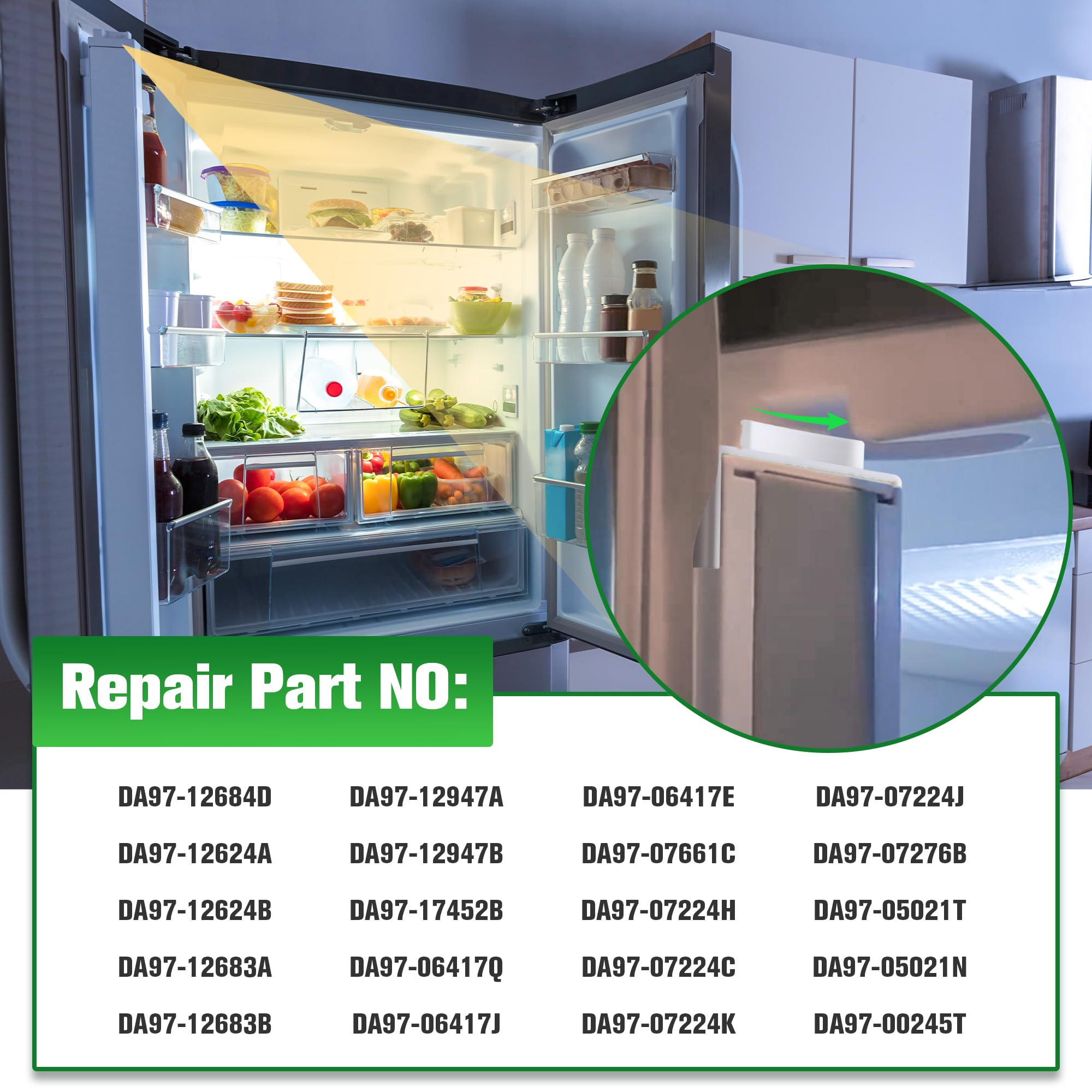 Refrigerator Door Mullion Flipper Compatible with Samsung Repair Part, 1pcs
