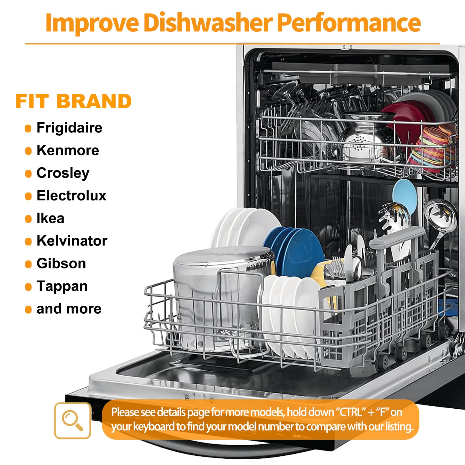 Upgraded 154522902 Dishwasher Dishrack Roller Wheels Replacement Parts for Frigidaire Dishwasher Rack Upper Roller 5304535380 Rack Parts Frigidaire Kenmore Dishwasher Roller Basket Top Wheels 4Pcs