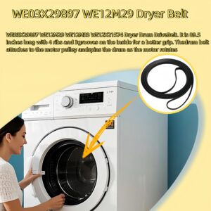 WE03X29897 WE12M29 Dryer Belt Compatible with GE/Hotpoint Dryers
