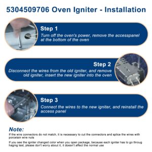 Model 790 Oven Igniter, 5304509706 Gas Oven Igniter for Gas Stove