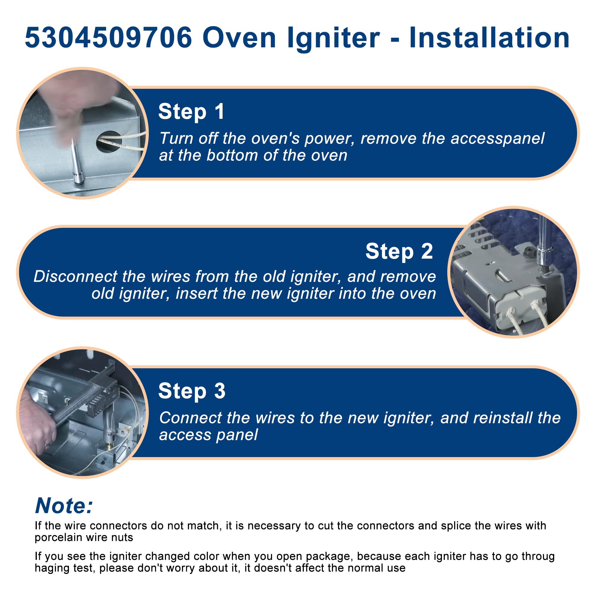 Model 790 Oven Igniter, 5304509706 Gas Oven Igniter for Gas Stove