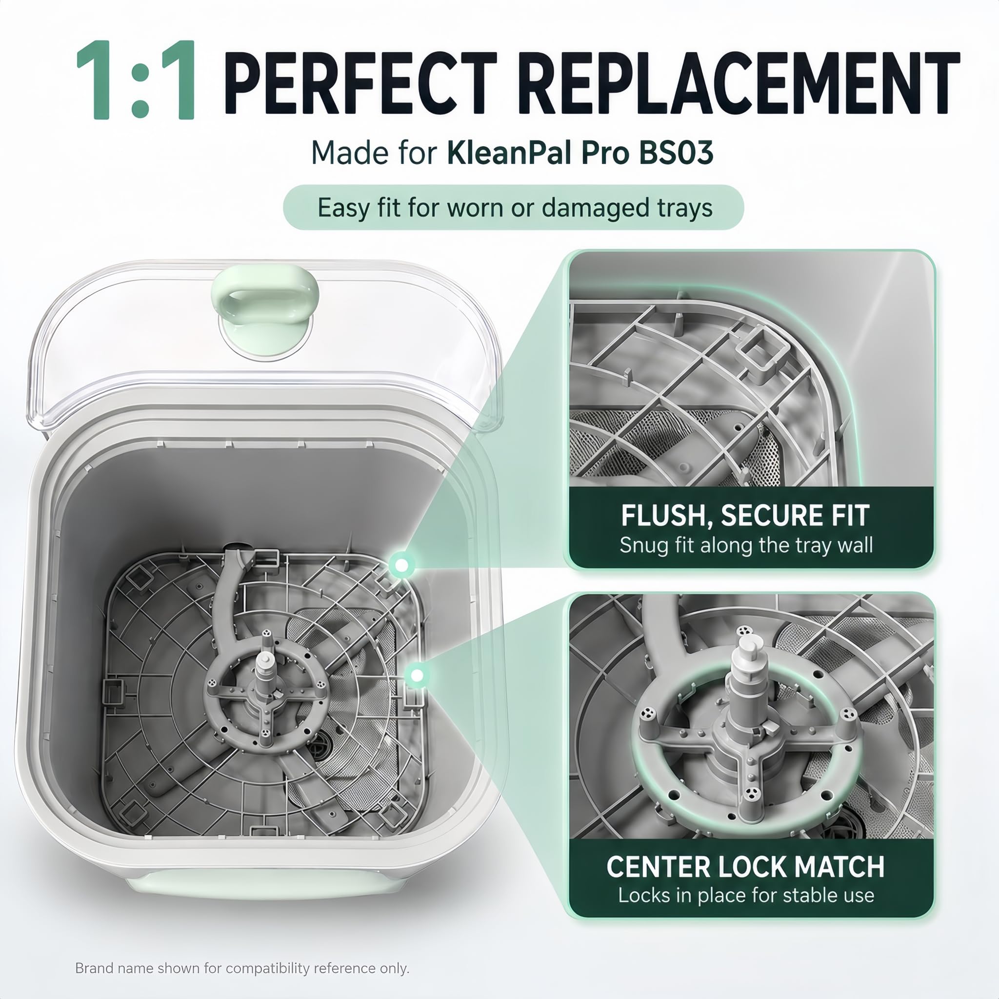 XuanFain Replacement Bottom Tray for Momcozy KleanPal Pro BS03 Washer