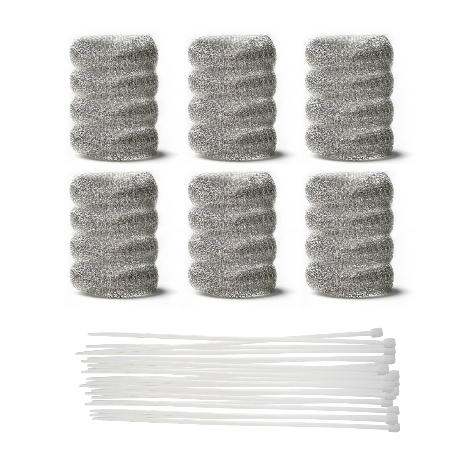 24 PCS Washing Machine Drain Lint Trap, Lint Traps, Lint Catcher for Washing Machine, with 24 Nylon Cable Ties