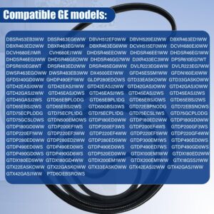 𝐔𝐩𝐠𝐫𝐚𝐝𝐞𝐝 Dryer Drum Drive Belt Premium Dryer Replacement Part Compatible with GE GTD42EASJ2WW GTD33GASK0WW GTD65EBSJ3WS DBXR463ED1WW GTDP180ED0WW GTD33EASK0WW 89.5 in