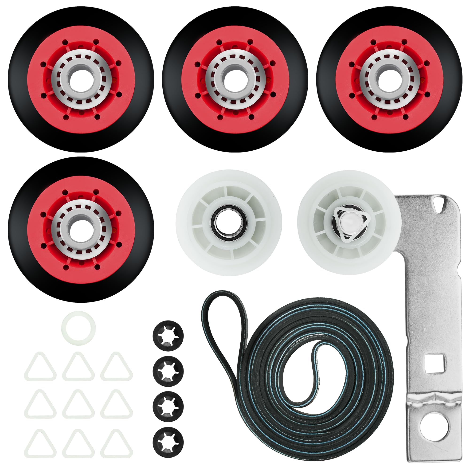 MEDB835DW4 MGDB835DW4 MEDB855DC4 MEDB835DC4 GEW9250PW1 GEW9250PW0 GGW9250PW3 GGW9200LW1 4392067 Dryer Repair Kit Replacement for Whirlpool Maytag dryer parts(4xWPW10314173 dryer drum)