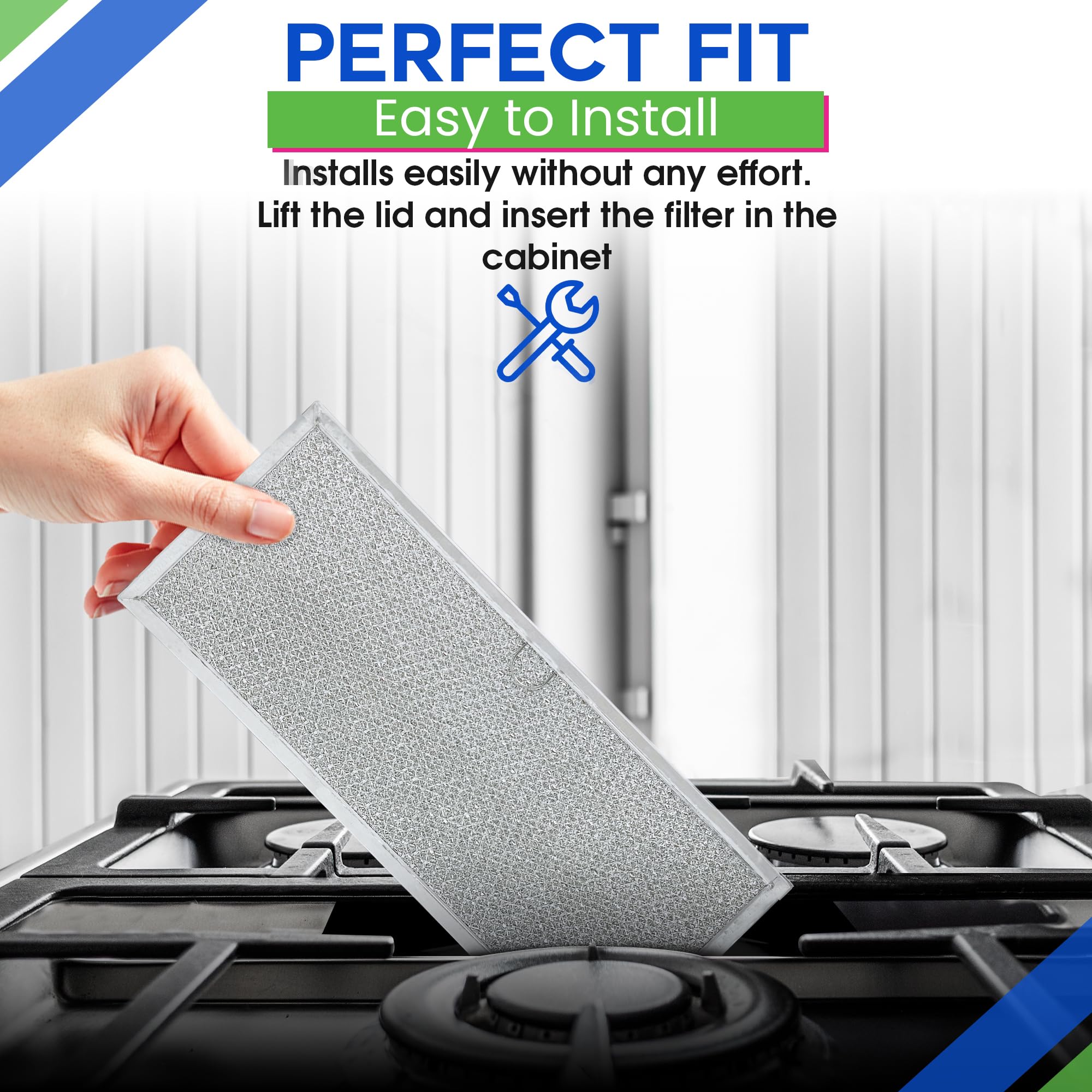 Downdraft Stovetop Filter Replacement for 71002111 Jenn Air Filter Downdraft 15.6” x 6.4” - Range Oven Filter Fits Into Jennair Downdraft Filter Vent and Protects the Stove Fan (2-Pack) - Image 3