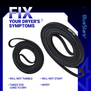 BlueStars Ultra Durable 8547157 Dryer Drum Belt 94 in Replacement Part - Compatible with Whirlpool & Kenmore Dryers - Replaces WP8547157 AP6013152