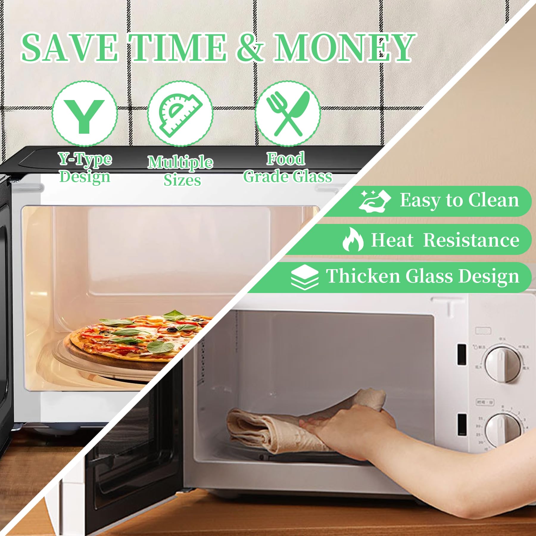 11.5" Universal Microwave Plate Replacement Glass Turntable| Fits LG, GE, Panasonic, Frigidaire, Farberware & More