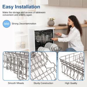 【2026 UPGRADED】DD82-01385A DD82-01385B Dishwasher Upper Rack Replacement Parts Fit for Samsung Dishwaher DW80R2031US, DW80R2031UG, DW80N3030US, DW80N3030UB, DW80N3030UW, DW80M2020US