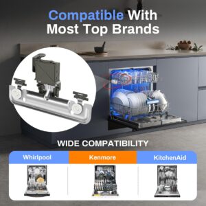 W10712395 Dishwasher Replacement Top Rack Replace for Kenmore Kitchenaid Whirlpool Dishwasher Parts, Replace W10350375 AP5957560 Upper Rack Parts, WDT750SAHZ0 WDT970SAHZ0 WDT780SAEM1 WDTA50SAHZ0