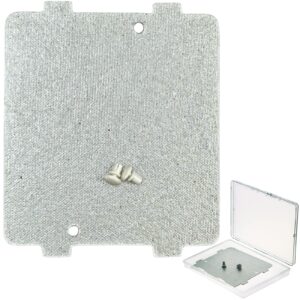 WB39X10034 Microwave waveguide Cover is Suitable for GE Microwave waveguide Cover Replacement, 3-7/8x4-1/4 inches (Thickened), Packed in PE Packaging Box, Equipped with Two Microwave Locking Buttons.
