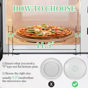 11.5" Universal Microwave Plate Replacement Glass Turntable| Fits LG, GE, Panasonic, Frigidaire, Farberware & More