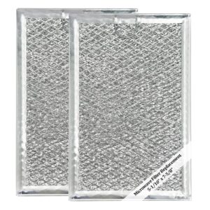 Microwave Grease Filter Replacement 5-1/8" x 7-5/8" Compatible with Over-the-Range Microwave Ovens (2 Pack）