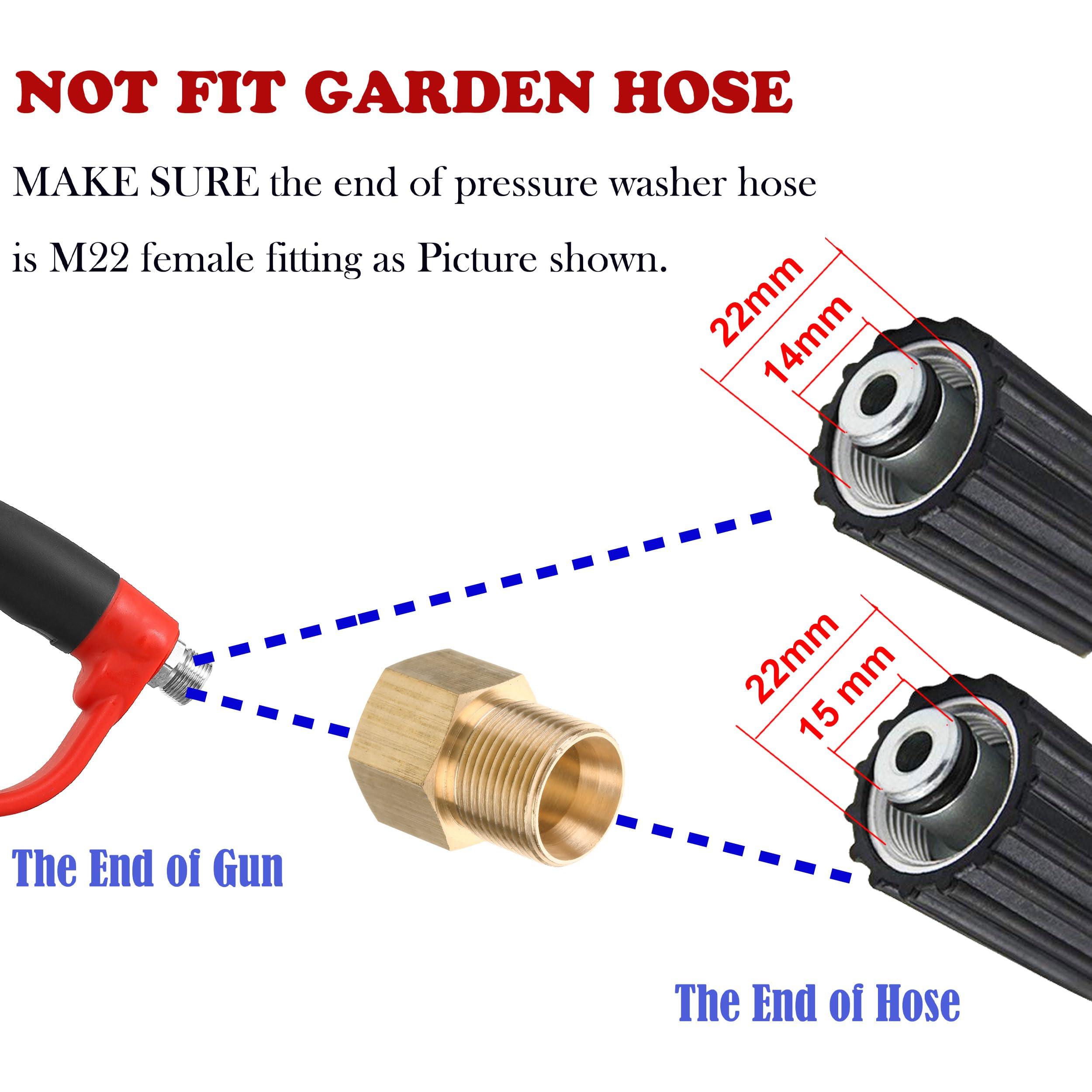 Tool Daily Deluxe Pressure Washer Gun, Replacement Wand Extension, 40 Inch