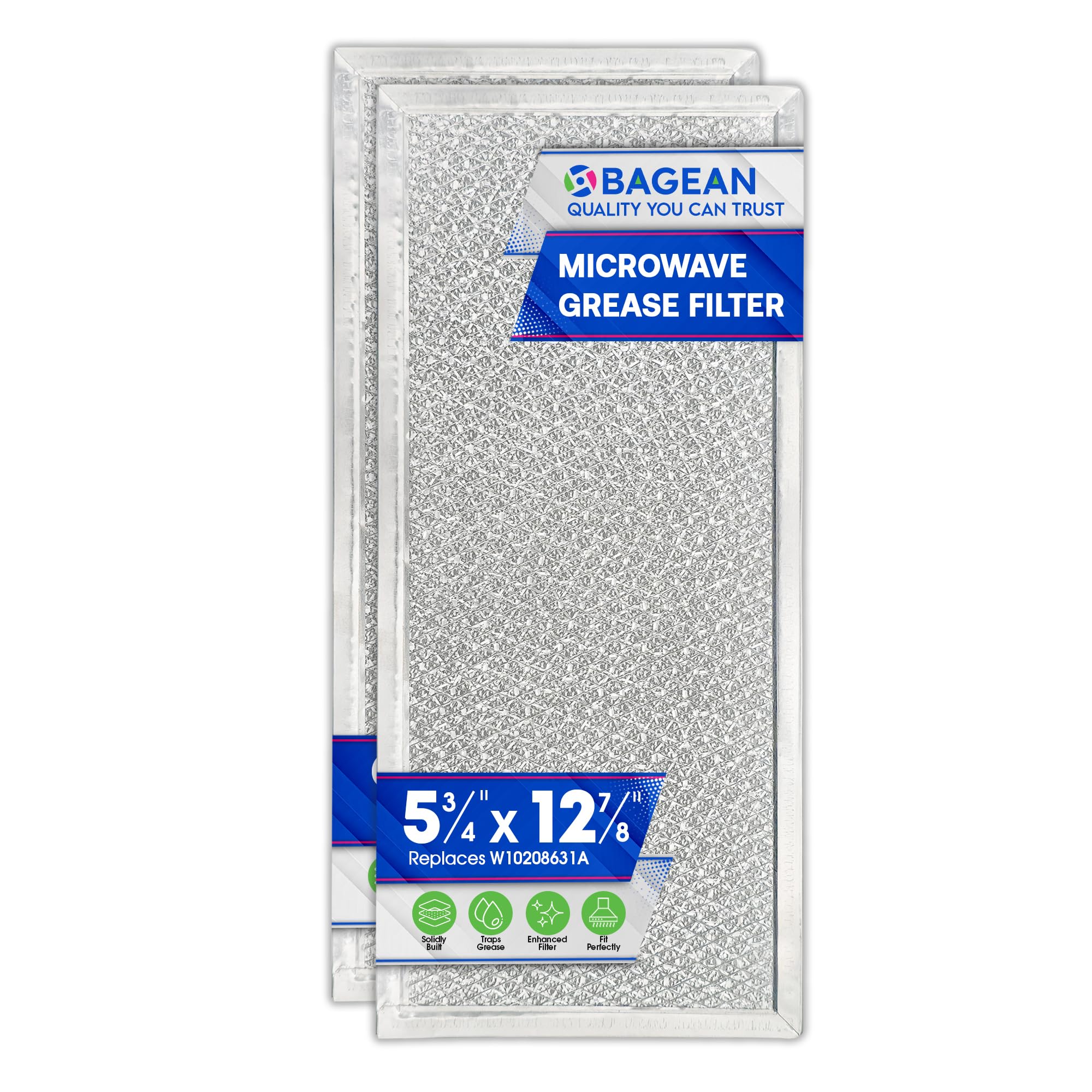 Bagean Microwave Filter 5.8"x12.9" Fits Whirlpool W10208631A Grease Filters