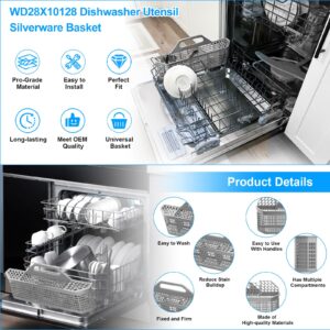 UPGRADED WD28X26099 WD28X34744 Dishwasher Lower Rack Compatible with GE Dishwasher Rack Replacement Parts WD28X24396 WD28X22659 WD28X28918 GDF510PSM0SS GDF510PSD1SS GE Dishwasher Rack Parts with Wheel
