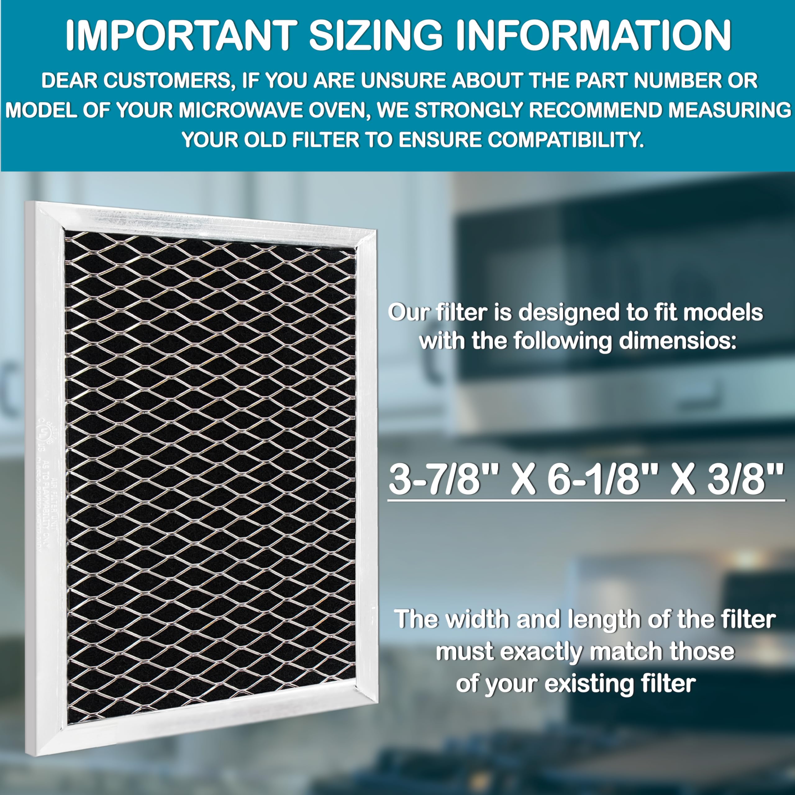 JX81J Microwave Charcoal Filter Replacement for GE WB02X11124, 4-Pack