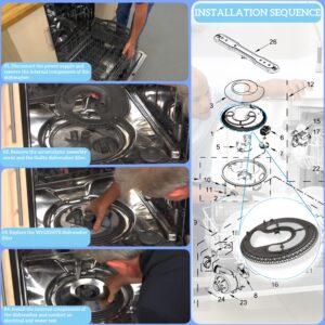 W11205078 Dishwasher Pump Filter Replacement For Whirlpool Dishwashers