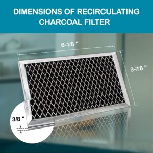 JX81J Microwave Charcoal Filter Replacement for GE WB02X11124, 4-Pack