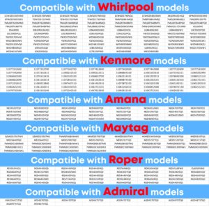 4392065 Dryer Repair Pulley Rollers Kit Replacement For Amana NED4655EW1 WED5590VQ0 Whirlpool WED7000DW1 WED4800XQ3 WED5000DW2 Maytag MEDC300BW0 MEDC200XW3 MEDC400VW0 Cabrio Kenmore 80 Series