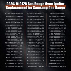 TOMOON Upgraded DG94-01012A NX58H9500WS NX58K9500WG Gas Range Oven Igniter
