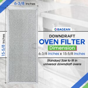 Downdraft Stovetop Filter Replacement for 71002111 Jenn Air Filter Downdraft 15.6” x 6.4” - Range Oven Filter Fits Into Jennair Downdraft Filter Vent and Protects the Stove Fan (2-Pack)